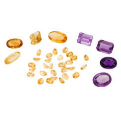 Konvolut Citrine und Amethyste