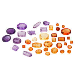 Konvolut Citrine und Amethyste