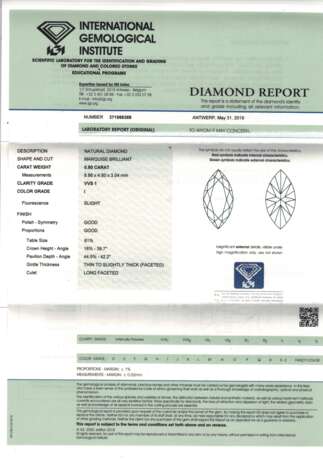 1 loser Diamant von 0,80 ct, - photo 3