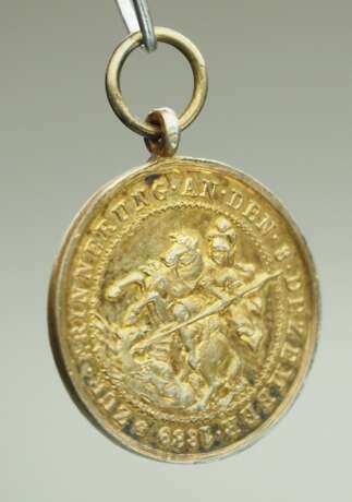 Bayern: Hausritterorden vom Heiligen Georg, Goldene St. Georgs-Medaille 1889 Miniatur. - photo 2
