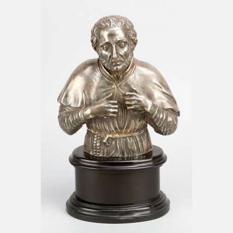 Italian silver sculpture of a saint - photo 1