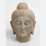Ancient Indian stone head of a goddess - photo 1
