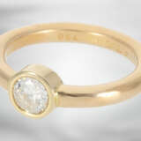 Ring: eleganter handgefertigter Solitär/Brillantring ca. 0,47ct, 18K Gelbgold, Goldschmiedehandarbeit - Foto 2