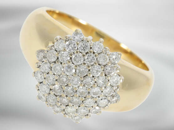 Ring: schöner vintage Goldring mit Brillanten von insgesamt ca. 1ct, 14K Gelbgold - photo 1