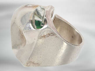 Ring: Designerring "Creature´s Eye" aus der Manufaktur Lapponia, mit Acryl, Sterlingsilber, Finnland 1972