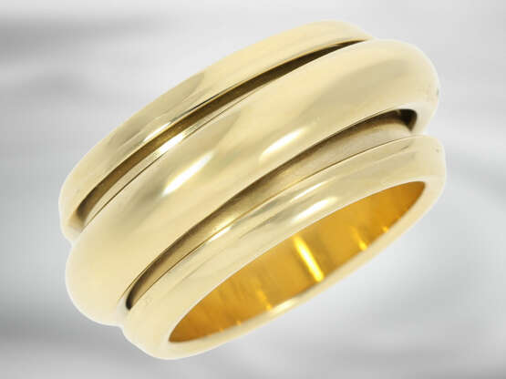Ring: klassischer Piaget Ring mit drehbarem Mittelteil, 18K Gold - photo 1