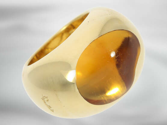 Ring: außergewöhnlich schwerer Designer-Ring mit Citrin, Pomellato Mailand mit Originalbox - Foto 1