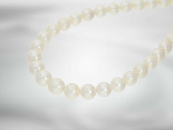 Kette: wertvoller Südsee-Perlenstrang, besonders große Perlen, neuwertig aus Geschäftsauflösung - photo 3