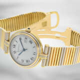 Armbanduhr: seltene vintage Cartier Vendome Trinity Damenuhr/Herrenuhr in 18K Gold mit Garantiekarte - photo 1