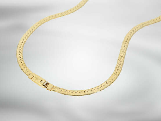Kette/Collier/Anhänger: flache 18K Goldkette mit Solitär/Brillant-Anhänger von ca.0,8ct - фото 4
