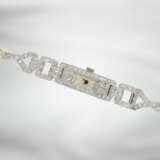 Armbanduhr: luxuriöse Damenuhr aus der Zeit des Art déco, Marke Chopard, Platin, hochwertiger Diamantbesatz - photo 1