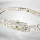 Armbanduhr: luxuriöse Damenuhr aus der Zeit des Art déco, Marke Chopard, Platin, hochwertiger Diamantbesatz - фото 2