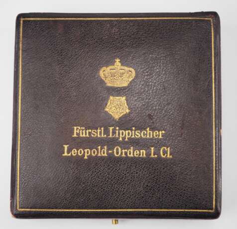 Lippe-Detmold: Leopold-Orden, 3. Modell (ab 1917), Großehrenkreuz, im Etui. - Foto 6