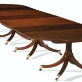 A GEORGE III MAHOGANY FOUR-PEDESTAL DINING TABLE - фото 1