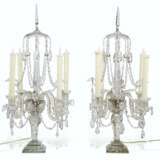 A PAIR OF GEORGE III CUT-GLASS FOUR-LIGHT CANDELABRA - photo 3