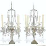 A PAIR OF GEORGE III CUT-GLASS FOUR-LIGHT CANDELABRA - photo 4
