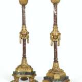 A PAIR OF LATE LOUIS XVI ORMOLU-MOUNTED MARBLE TORCHERES - фото 2