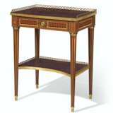 A LOUIS XVI ORMOLU-MOUNTED TULIPWOOD, EBONY AND AMARANTH PARQUETRY OCCASIONAL TABLE - photo 2