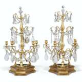 A PAIR OF ITALIAN GILT-BRONZE, CUT-GLASS AND ROCK CRYSTAL FIVE-LIGHT CANDELABRA - photo 3