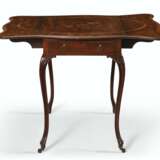 A GEORGE III MAHOGANY, TULIPWOOD AND MARQUETRY PEMBROKE TABLE - photo 1