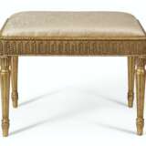 A LATE GEORGE III GILTWOOD AND GILT-COMPOSITION STOOL - фото 2