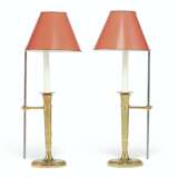 A PAIR OF EMPIRE BRASS BOUILLOTTE LAMPS - фото 2