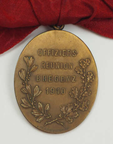 Generalmajors Gattin Marta Sauter - Österreich: Medaille auf die Offiziers Reunion, Bregenz 1910. - photo 2