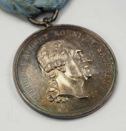 Sachsen: Militär-St. Heinrichs Orden, Silberne Medaille. - Foto 2