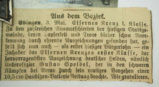 Württemberg: Nachlass eines Vizewachtmeisters des 2. Württ. Feldartillerie-Regiment Nr. 29 Prinzregent Luitpold von Bayern. - Foto 2