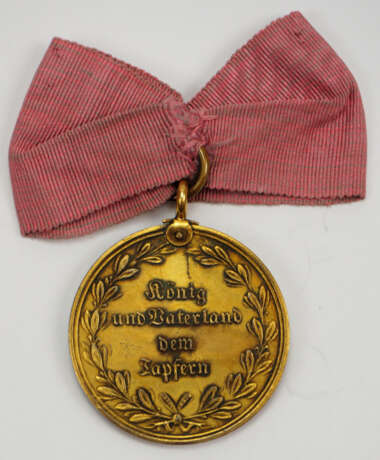 Württemberg: Ehrenmedaille für den Sieg am 1. Februar 1814 bei Brienne, in Gold. - photo 3