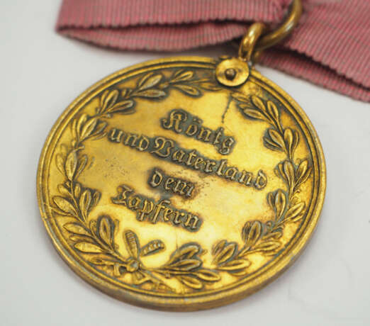 Württemberg: Ehrenmedaille für den Sieg am 1. Februar 1814 bei Brienne, in Gold. - photo 4