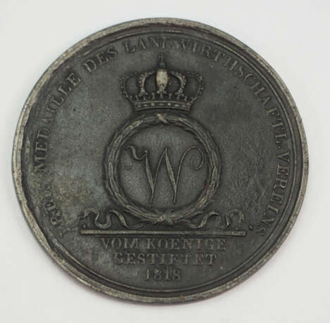 Württemberg: Preismedaille des Landwirtschaftlichen Vereins 1818. - photo 2