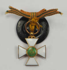 Luxembourg: Ordre de la couronne de chêne, 2ème modèle (depuis 1858), croix de chevalier miniature.