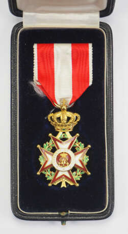 Monaco: Orden des heiligen Karl, 3. Modell (seit 1863), Offizierskreuz, im Etui. - Foto 1