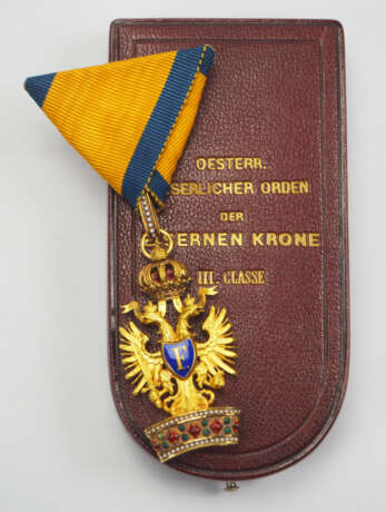 Östereich: Kaiserlicher Ordern der Eisernen Krone, Ritterkreuz, im Etui. - photo 1