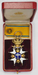 Schweden: Königlicher Schwert-Orden, 2. Modell, 2. Typ (1920-1951), Ritterkreuz 1. Klasse, im Etui.