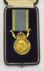 Schweden: Medaille für Eifer und Redlichkeit, 2. Modell (1950-1973), in Gold, im Etui.