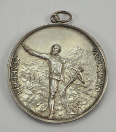 Schweiz: Medaille auf das Central-Schweizerische Schützenfest in Luzern 1889. - фото 1