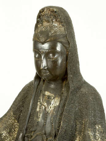 Large Asian bronze group of Guanyin - Foto 2