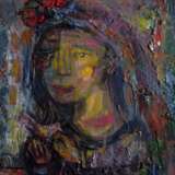 Painting “Girl with a bird”, Canvas on the subframe, Oil paint, Modern, Portrait, Ukraine, 2021 - photo 1