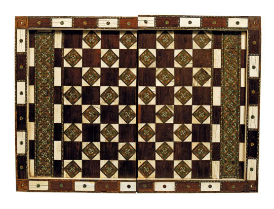 A LARGE CERTOSINA WOOD AND IVORY-INLAID GAMES BOARD - photo 2