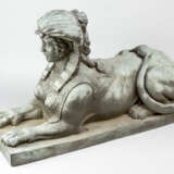 A pair of large bronze sphinxes in Egyptomanian style - Foto 3