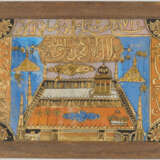 TWO REVERSE-GLASS PAINTINGS OF MECCA AND MEDINA - photo 1