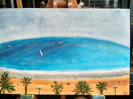 Море. Вид на Лазурный берег во Франции. Canvas Oil paint Impressionism Marine art Ukraine 2021 - photo 2