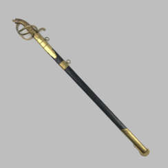 Russian naval officer model 1855/1914 Golden weapon "For Bravery"