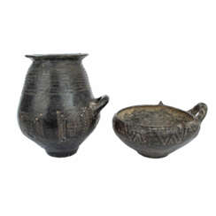 Bikonische Urne mit Deckel, Villanovakultur Italien, 10. Jahrhundert.v.Chr. -