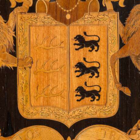 Württemberg - Seltenes Wappen-Intarsienbild aus dem Besitz - photo 3