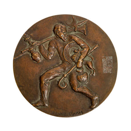 Seltene Kunstmedaille von Benno Elkan, - фото 2