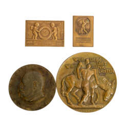 Konvolut Medaillen und Plaketten, 4 Stück, darunter