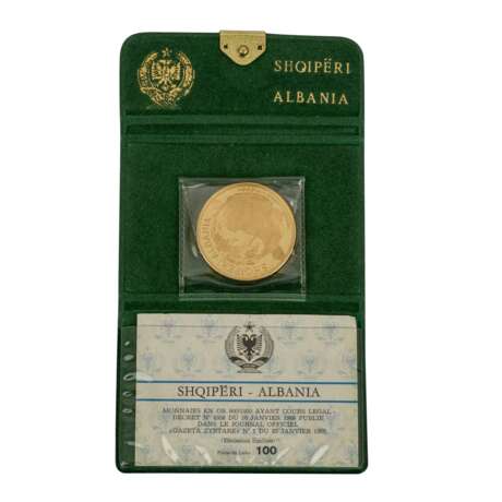 Selten! Albanien/GOLD - 100 Leke 1969, - фото 1